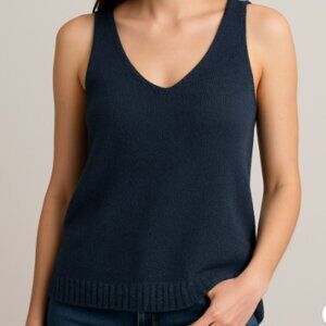DYI Women's Sweater Tank Top Navy Size Medium